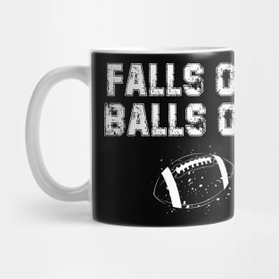 Falls Out Balls Out Football Vintage Thanksgiving Retro Mug